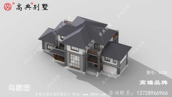 新中式乡村住宅三层自建别墅