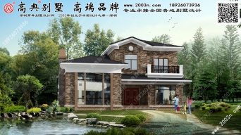 乡村二层别墅设计图首层169平方米图纸编号T6906