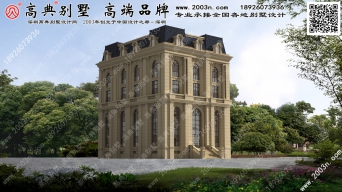 四层半别墅外观图片首层318平方米图纸编号A554