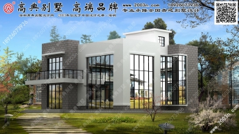 农村二层别墅效果图首层172平方米图纸编号T6936