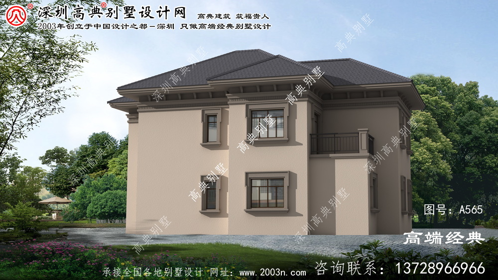 安徽省二层别墅外观效果图