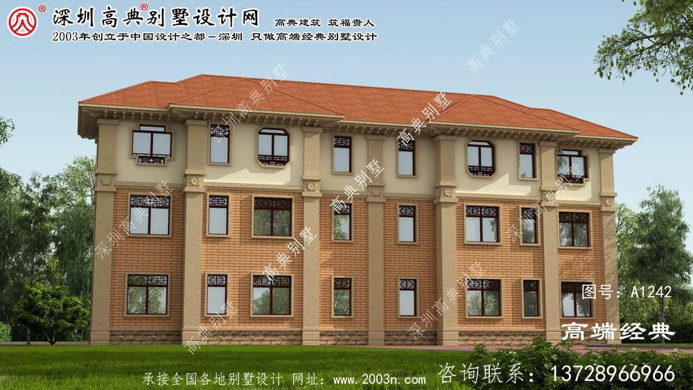 顺义区双拼别墅建筑设计图