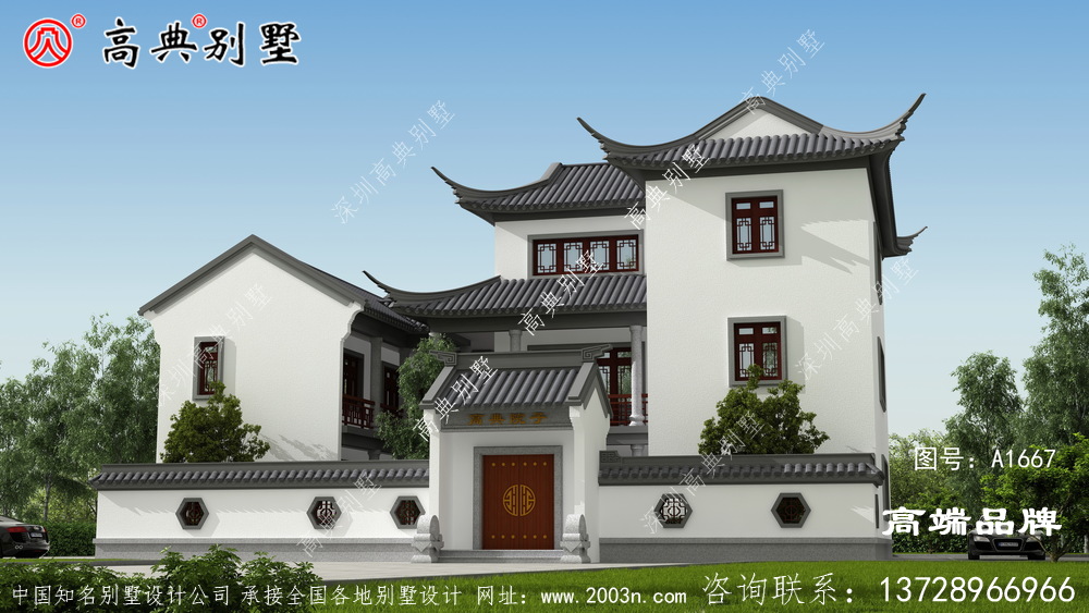 农村自建房设计图衬托出平静庄重的大家风范