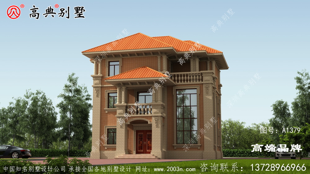 120平方米简欧三层别墅设计图新颖大气