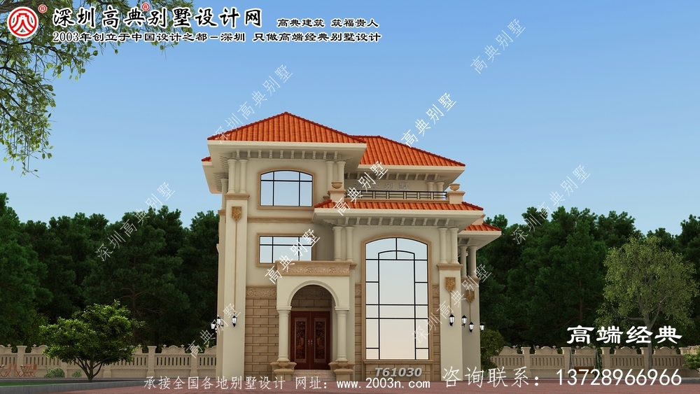 宁城县三层别墅，颜值担当乡村建一个让您风光无限的建筑！