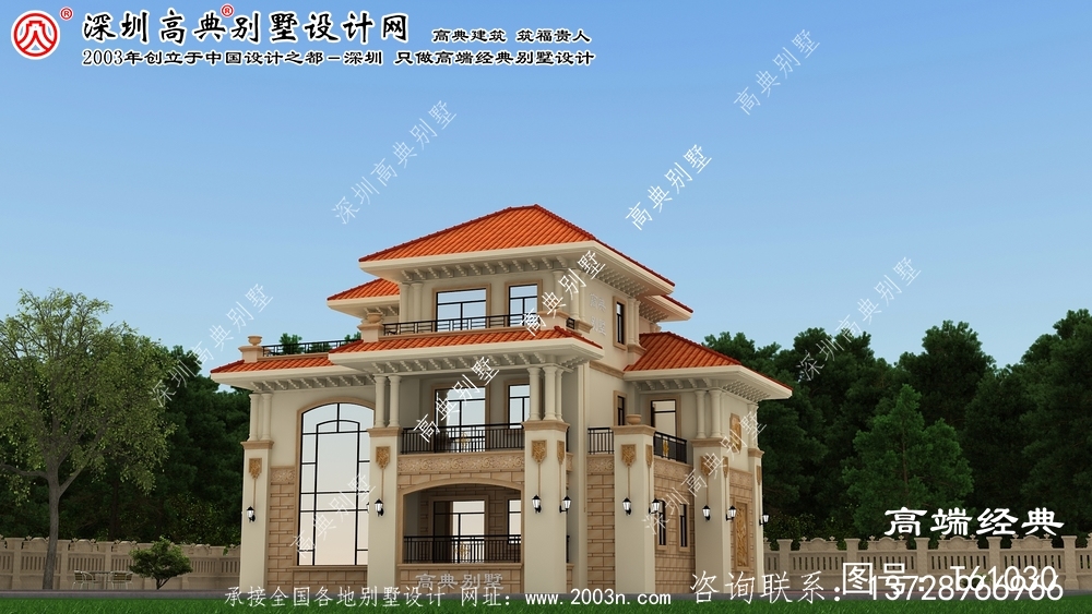 宁城县三层别墅，颜值担当乡村建一个让您风光无限的建筑！