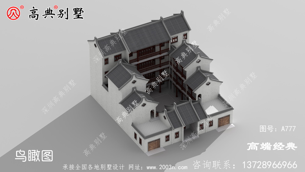 海城市最好看的农村四层楼房图，客厅中空