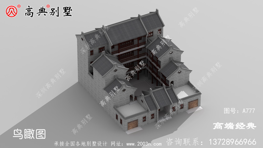 海城市最好看的农村四层楼房图，客厅中空