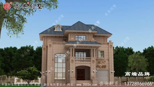 建房子设计图农村三层丰富了屋顶造型。