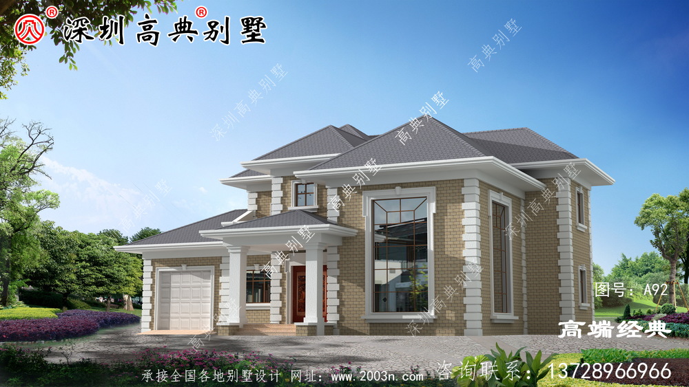 农村简单二层自建房，房子美观实用，你也来建一栋吧