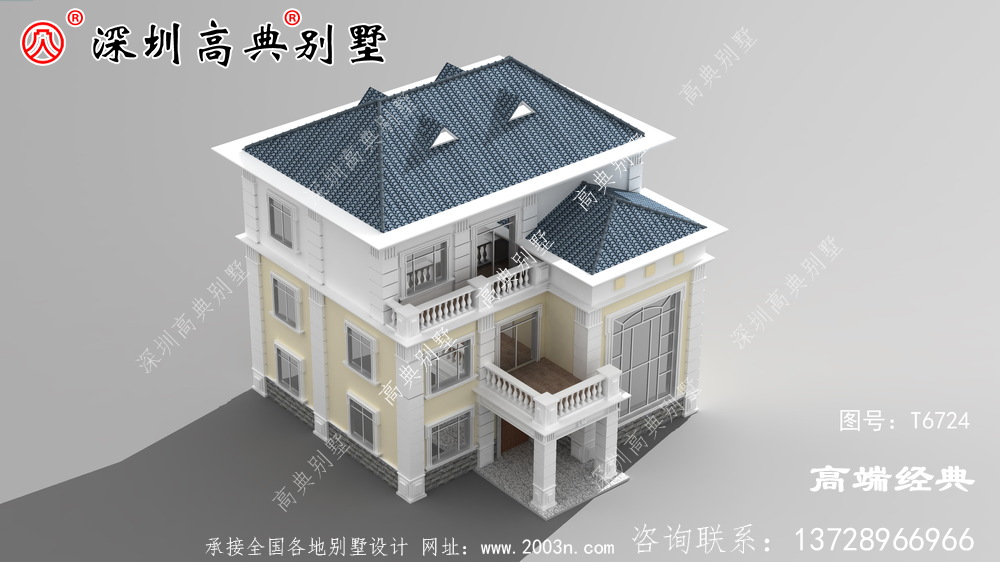 农村三层欧式别墅设计图,满屏的华贵气息,适合所有人的户型,建造的效果比