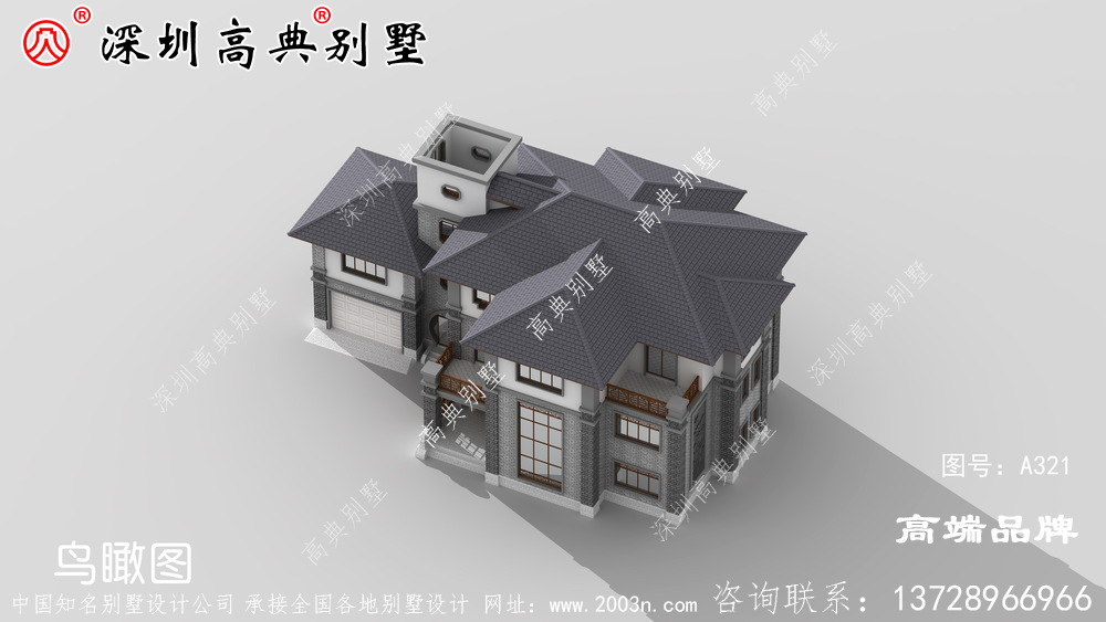 现代风三层别墅设计图，优雅别致，稳重不单调。