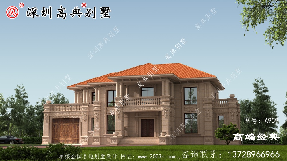 有阳台二层楼房设计图,建一栋在村里倍有面,这别墅才配得上您的身份