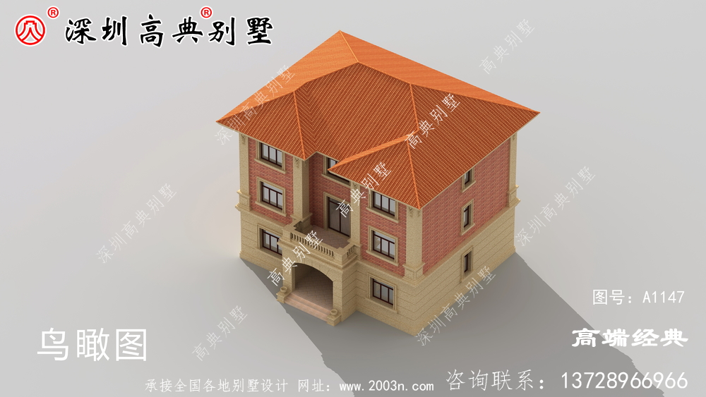149平方米三层欧式别墅图,回乡盖房子好选择。