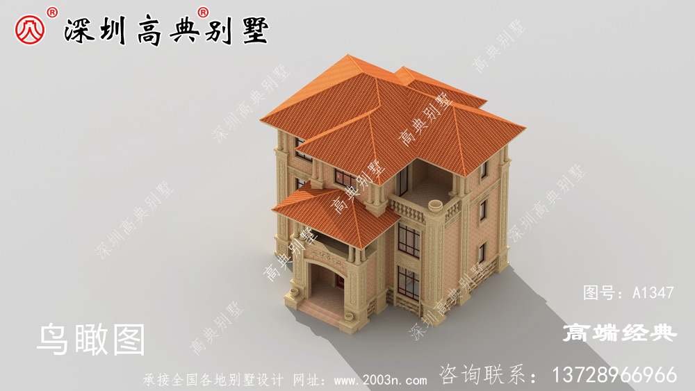 农村自建三层楼图,新颖大气