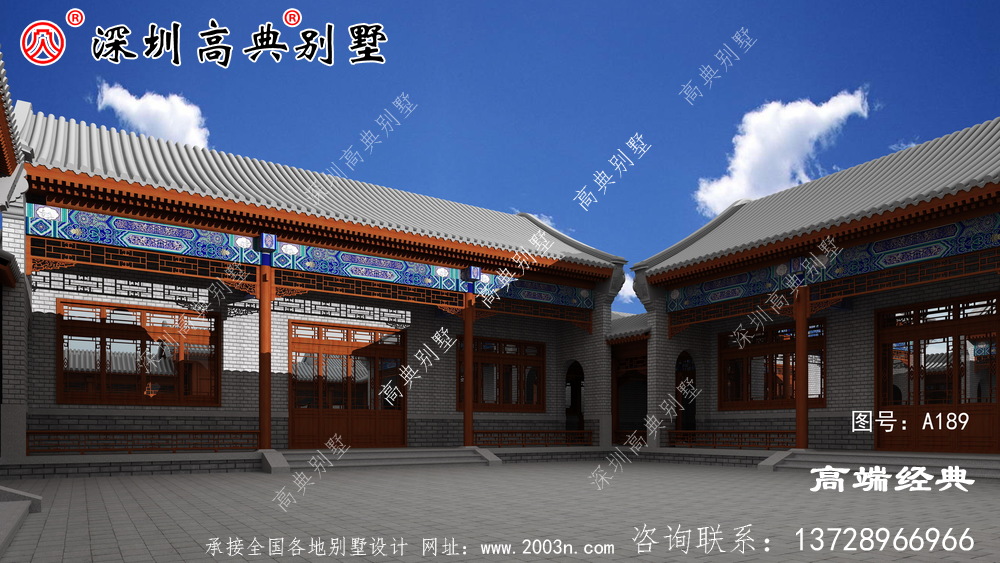 新款二层中式别墅图,看过的都说好,住上肯定发大财