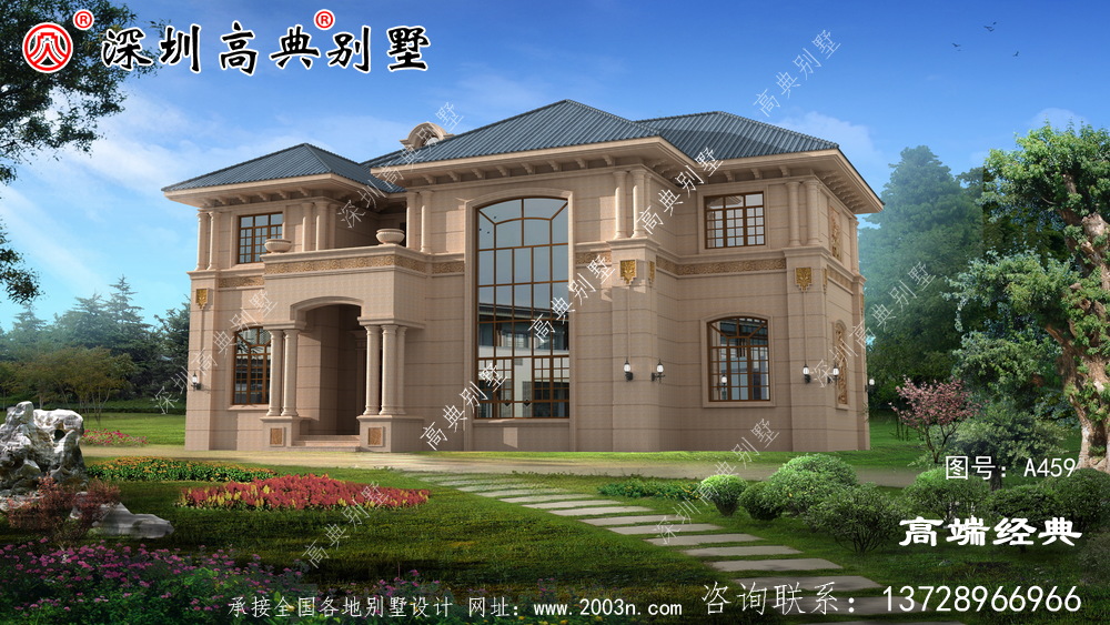 乡村三层自建房效果图,经济实用,保证眼前一亮。