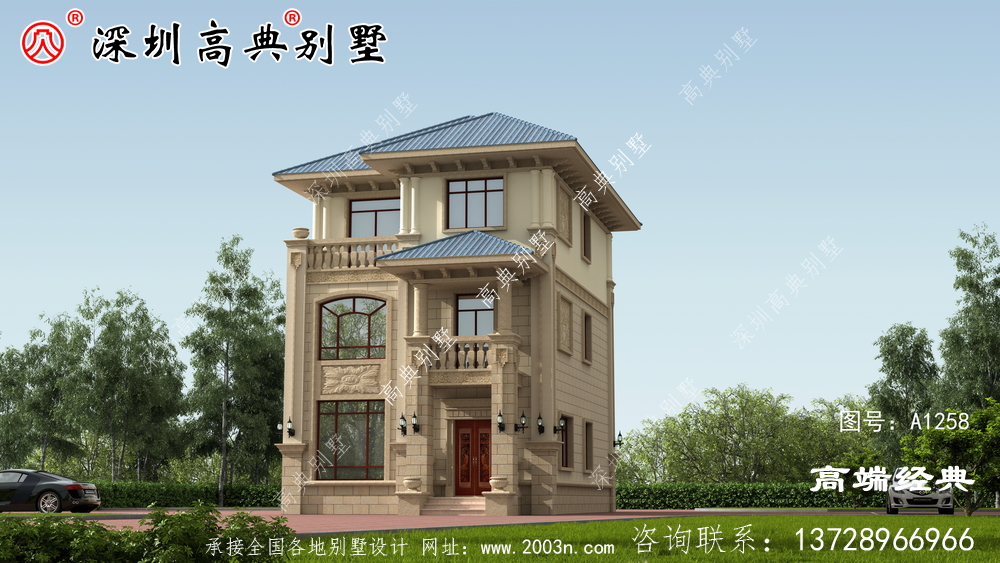 简约大气的三层别墅设计图,看完我也想回家盖房子。