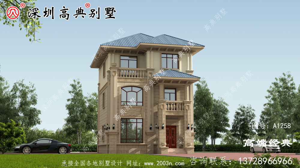 简约大气的三层别墅设计图,看完我也想回家盖房子。