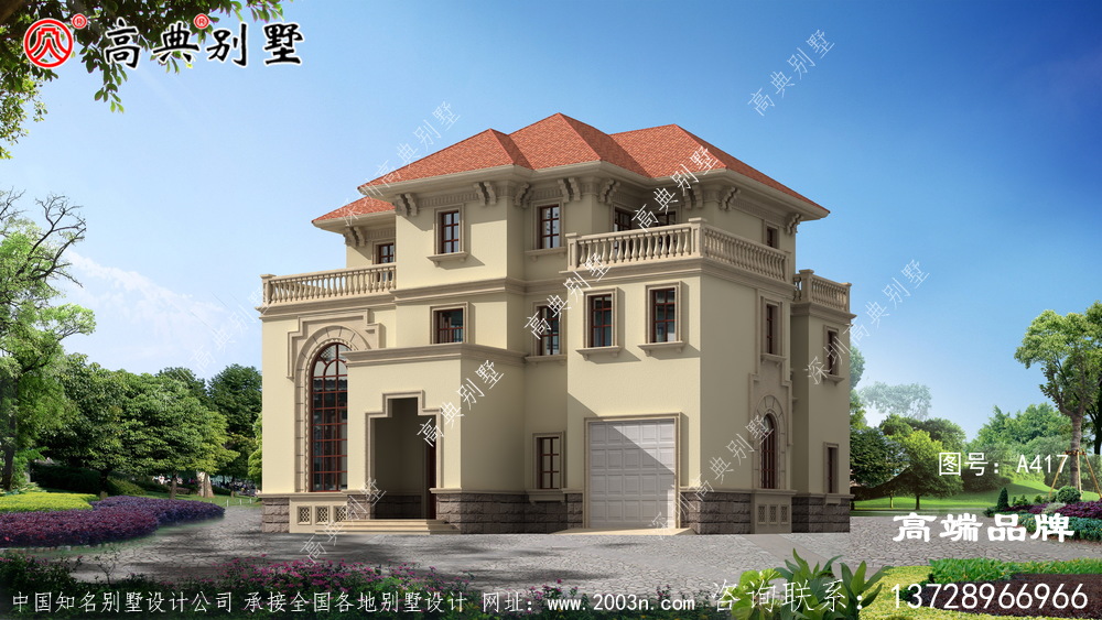 层次感丰富 ，花瓶围栏衬托，整体造型古典