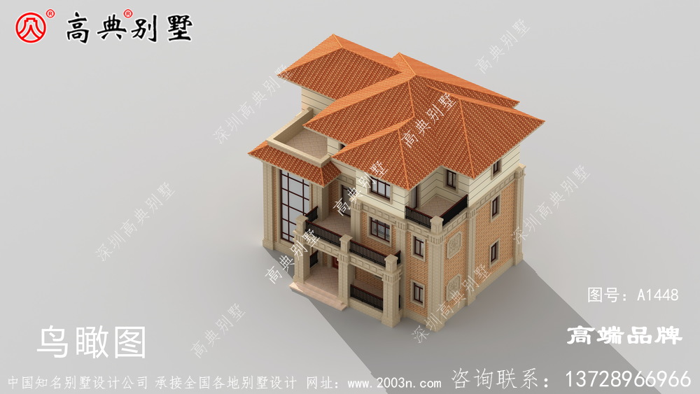 美观大方的三层别墅,建在乡下最好不过