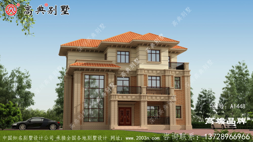 美观大方的三层别墅,建在乡下最好不过