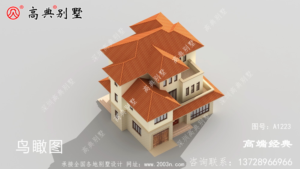 欧式别墅户型,美观经济实用,是个不错的选择。