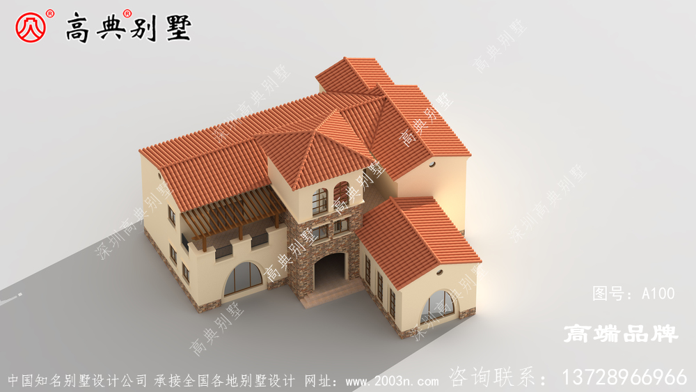 橘色坡屋顶与蓝天白云相映成趣,更添色彩