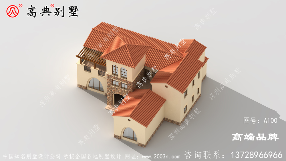 橘色坡屋顶与蓝天白云相映成趣,更添色彩